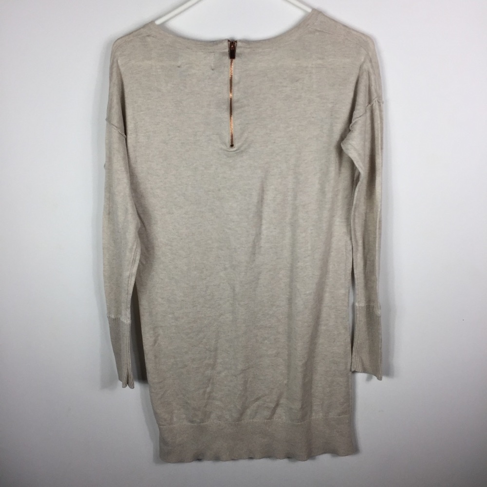Ruby Moon Anthropology Beige Tunic Sweater w/ zip
